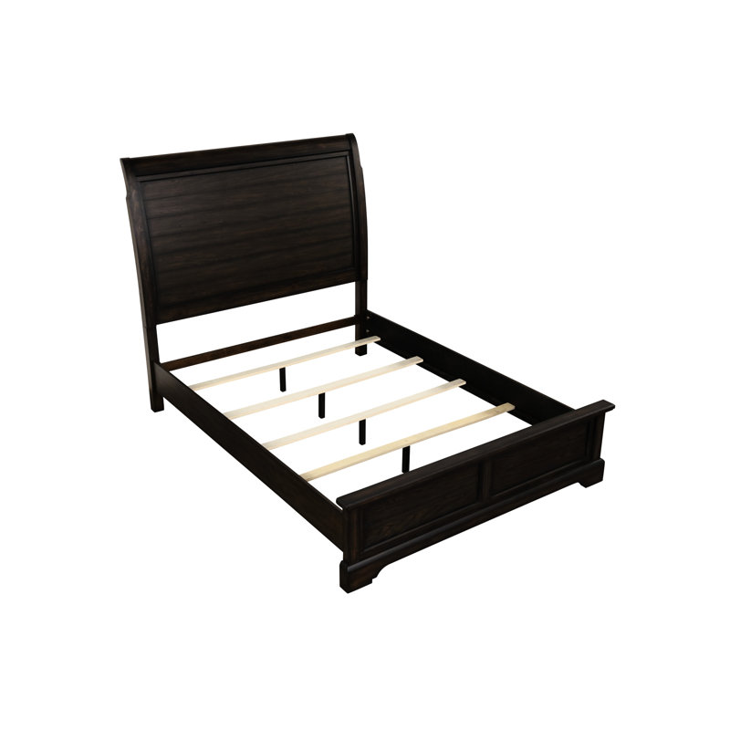 Traditional King Bed In , With Veneers & Pine Solid Pine, Mesmerizing Design