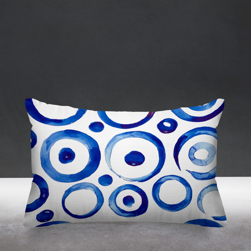 Elden Abstract Outdoor Reversible Throw Pillow