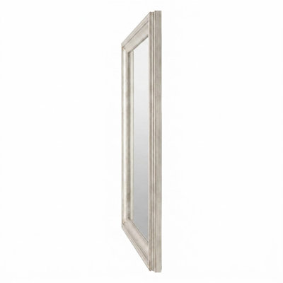 Silynne Silver 45 In. W X 33.5 In. H Classic Rectangle Wood Framed Mirror