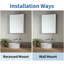 20X26 Inches Medicine Cabinet With Mirror Surface Mount Or Recess Aluminium Bathroom Livingroom, Bathroom Storage-63515421