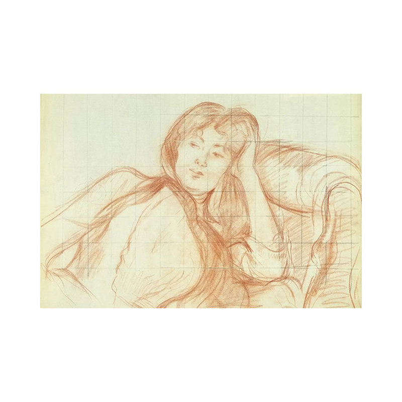 Young Girl Leaning on Her Elbow, 1887 1 Piece Wrapped Canvas Wall Art, 30.48cm H x 45.72cm W x 1.91cm D