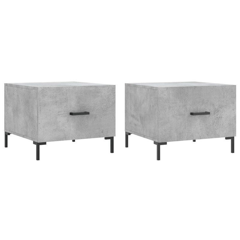 Four Leg Coffee Table with Storage, concrete grey
