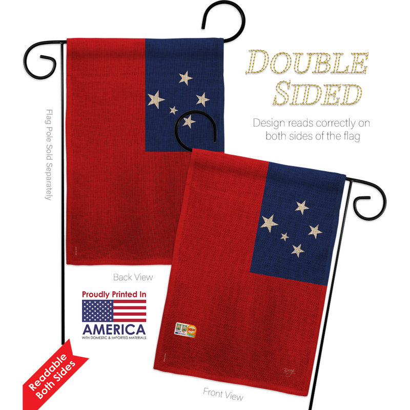 Polyester 2 côtés 18,5 x 13 po samoa drapeau de jardin