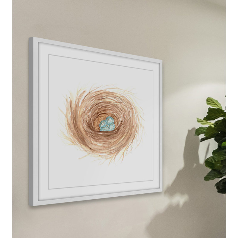 Thimble Sparrow - Single Picture Frame Painting, 41cm H x 41cm W x 3.81cm D