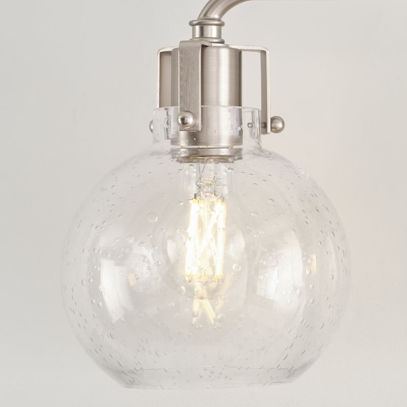 Éclairage pour meuble-lavabo 2 lumières Byrne, Nickel satiné