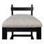 Chaise à hauteur de comptoir, 2 pièces, noir / gris, dossier, tissu de revêtement en bois