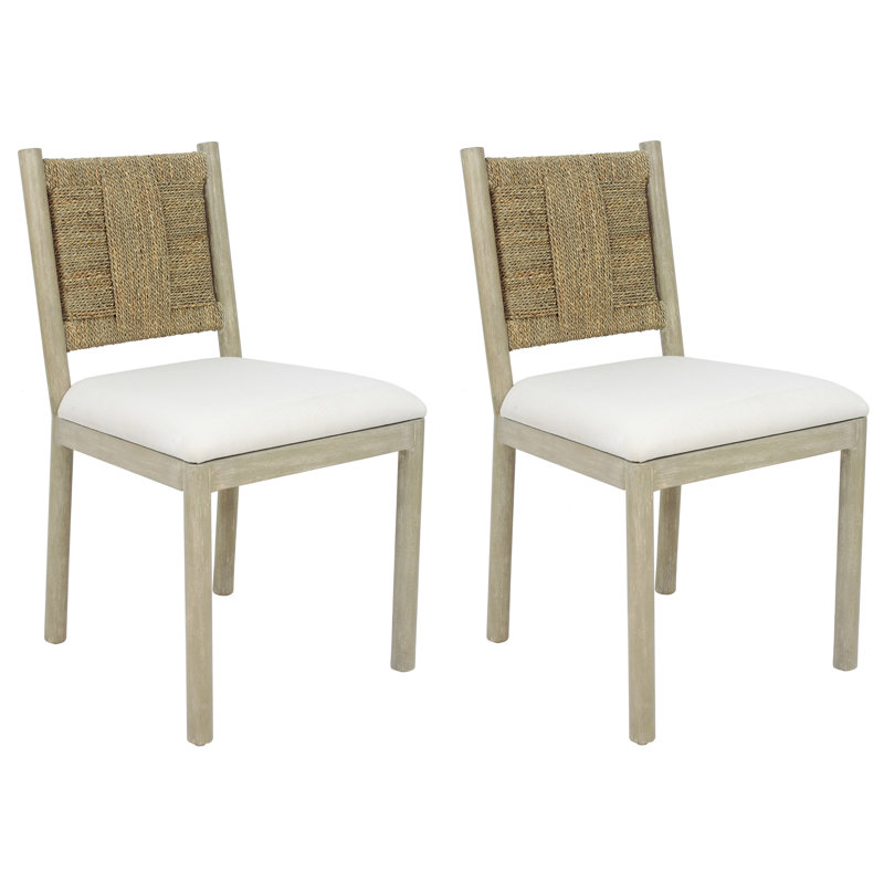 Chaise tissée en ruppie maritime, Tanné