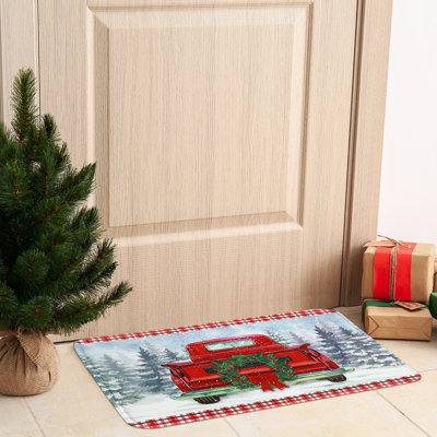 Memory Foam Digital Print Mat (Red Truck)