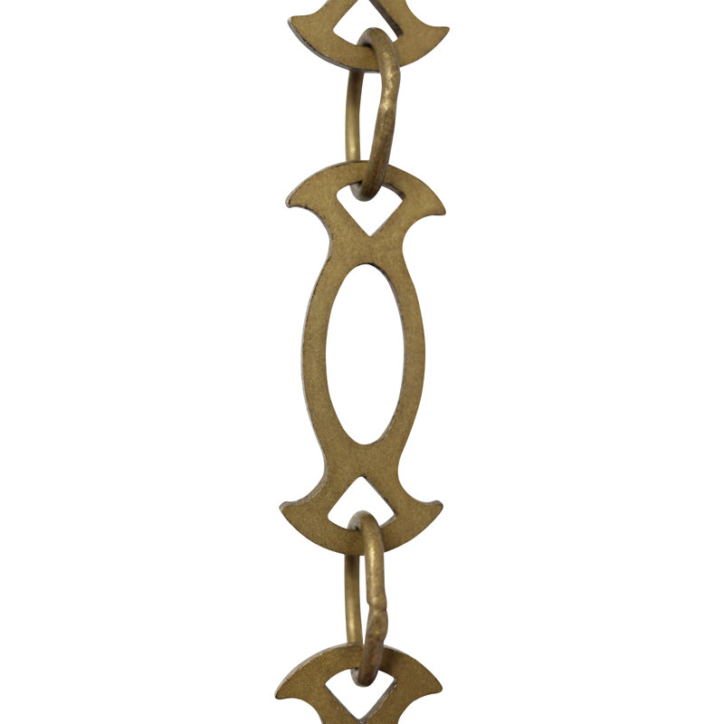 Lustre soudé Motif Link, Laiton antique, H 12 po x l 0,71 po x P 0,08 po