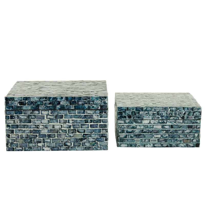 2 Piece Wooden Decorative Box Set