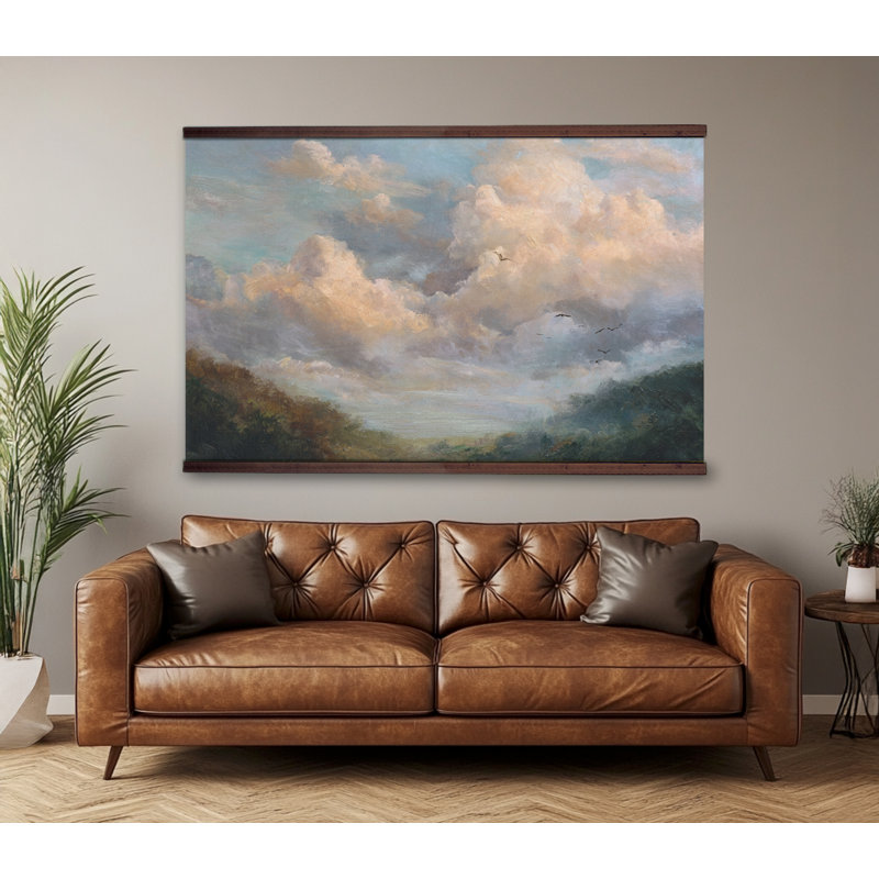 Art mural paysage - toile encadrée ciel, H 40 po x l 60 po