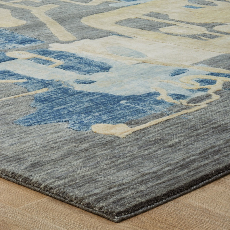 Studio Glyphs by Katie Merz Wool Abstract Area Rug, Rectangle 8'6" x 11'6"