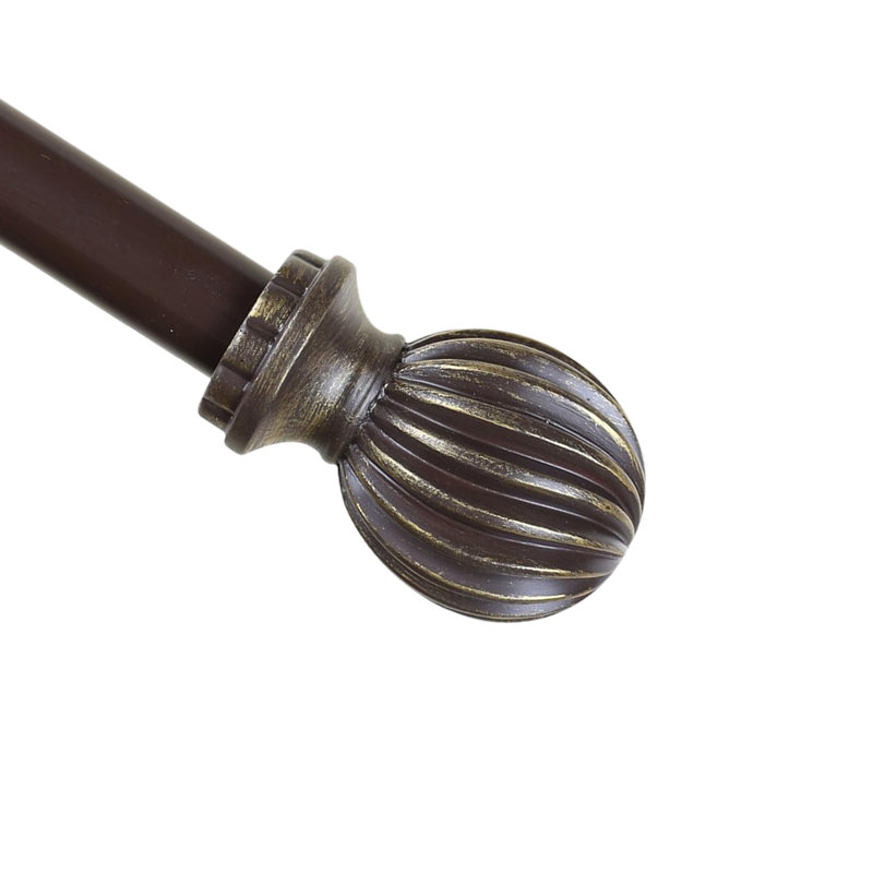 Tringle à rideaux simple réglable Claymore, l 84 po x p 6,75 po, Bronze/doré