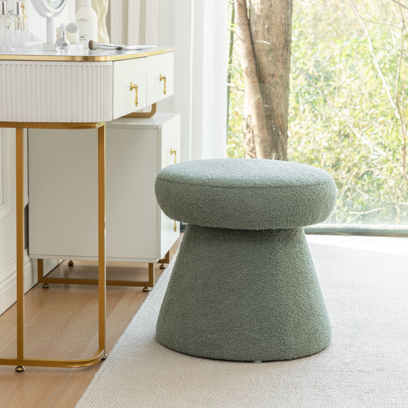 Accent Stool Vanity Ottoman, Green