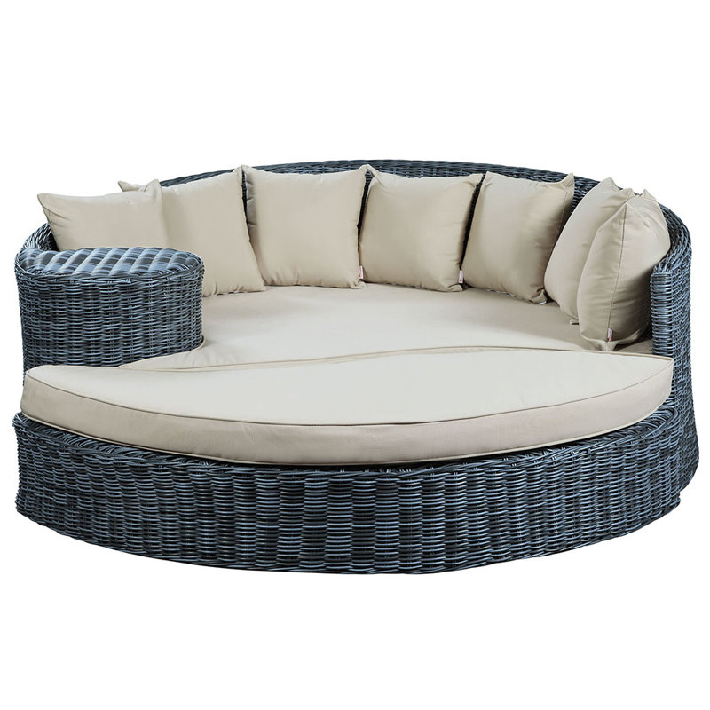 Lit de jour pour patio Modway Invite, Toile Sunbrella® beige antique