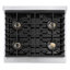 ZLINE 30 in. 4.2 cu. ft. Paramount Dual Fuel Range W/ 4 Burner DuoPro Cooktop and Electric Convection Oven in Satin Stainless Steel-603319644-603319645