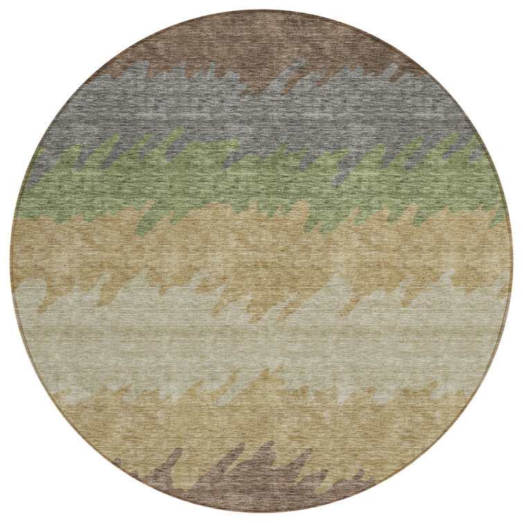 Neysa Washable Striped Indoor Rug
