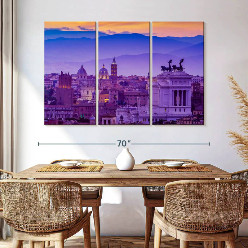 Sirci Rome en mauve, H 42 po x l 65 po