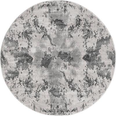 Tapis gris à motif géométrique Brantly
