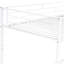 Lit superposé simple en métal blanc avec tablette pour boîtes - Structure fonctionnelle et performance-869733089-869733091