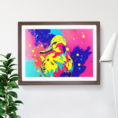 Splashed Duck Abstract - Framed Print