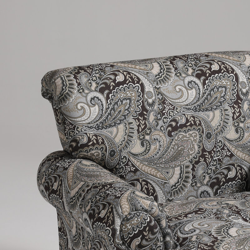 Fauteuil d'appoint rembourré avec pieds en bois massif Estelle