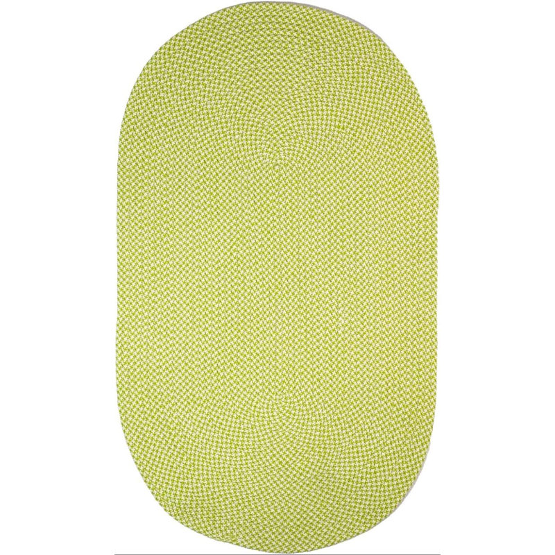 Tapis intérieur / extérieur en polypropylène tressé à la main 2 pi x 5 pi Abstract