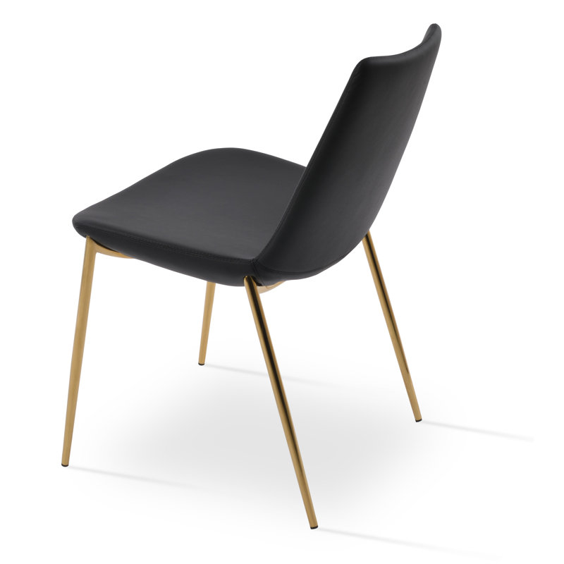 Eiffel Classy Dining Chair, Gold/Brass, Black