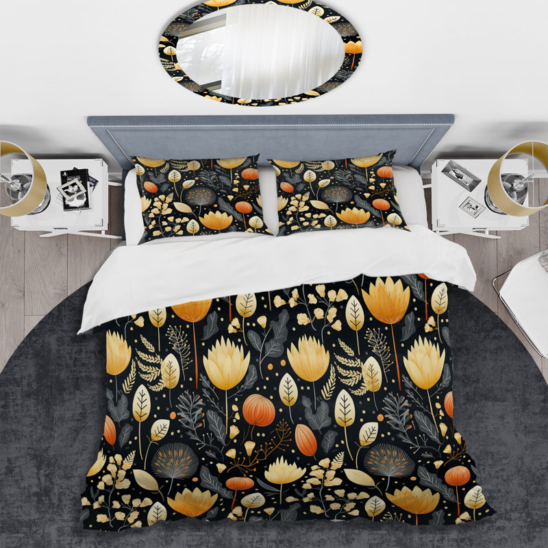 Nordic Simplicity Floral Pattern Charm I - Ensemble de housse de couette à motif floral