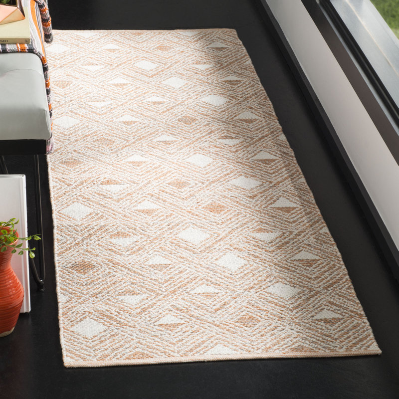 Tapis géométrique tissé à la main Aila, Tapis de couloir 2 pi 3 po x 7 pi