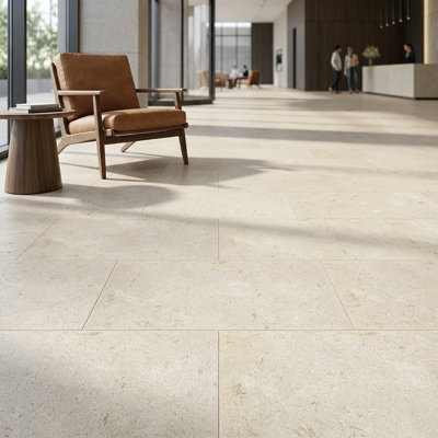 Symra Shell Brushed 18x36 Limestone Tile
