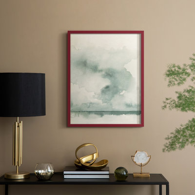 «Ocean Impression II», reproduction encadrée - bois massif