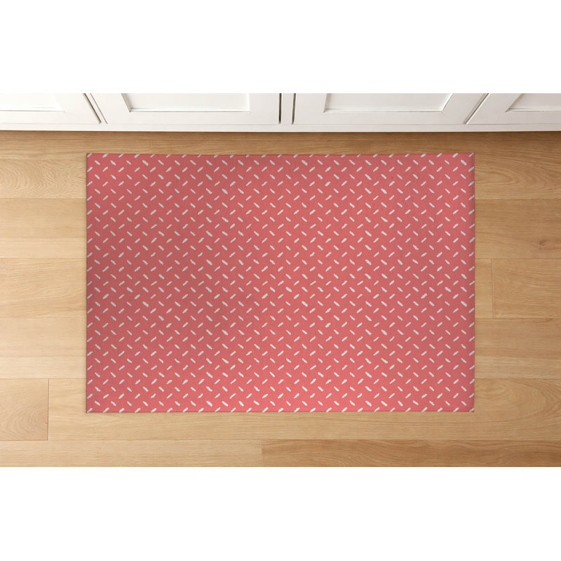 Tapis de cuisine Kat, Rectangulaire 2 pi x 3 pi, Vieux rose