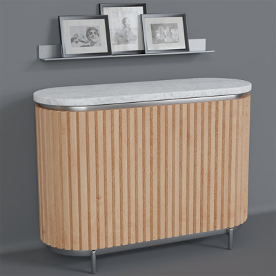 1-1/2" Tall Bevel Slat Tambour - Walnut (12"W x 48"L)