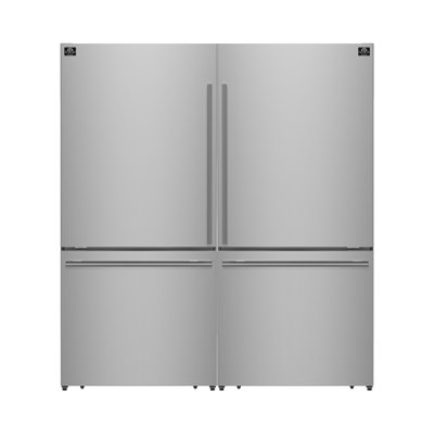 Réfrigérateur à congélateur inférieur autoportant 2 pièces 62 pouces Forno Milano, 34,4 pieds cubes,