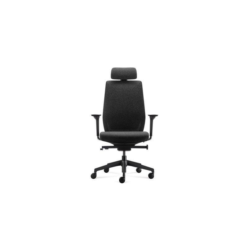 Coda Swivel Task Chair, Black