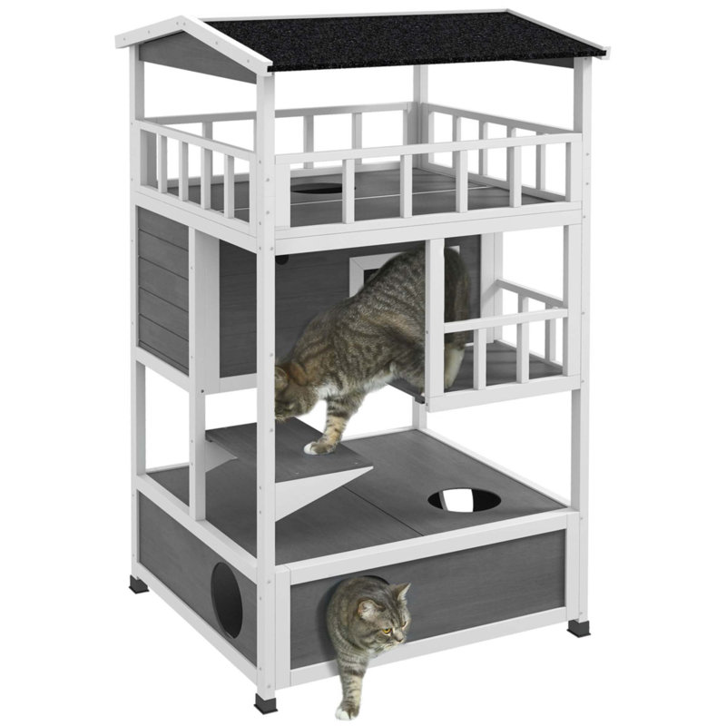 Wooden Outdoor Cat House