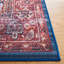 Tucson Vintage Look Machine Washable Non-Slip Area Rug in Red & Dark Blue-2146097884