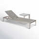 Lockwood 26'' Outdoor Aluminum Chaise Lounge Set with Table