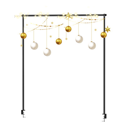 Support de table ajustable en forme de ballon, cadre de tuyau noir pour décor de fête et d'événement