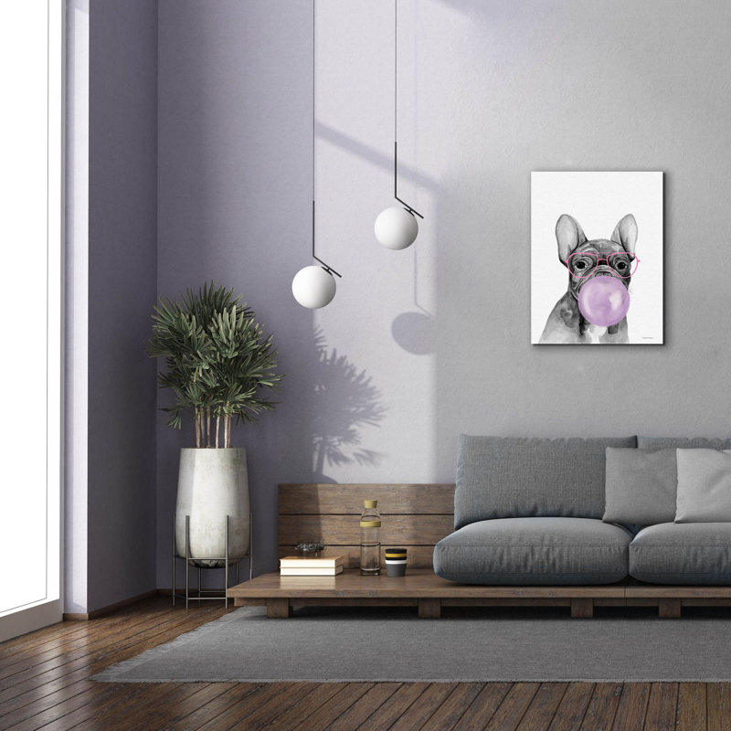  «Bubble Gum Puppy» par Rachel Nieman, art mural sur toile, 26 po x 34 po
