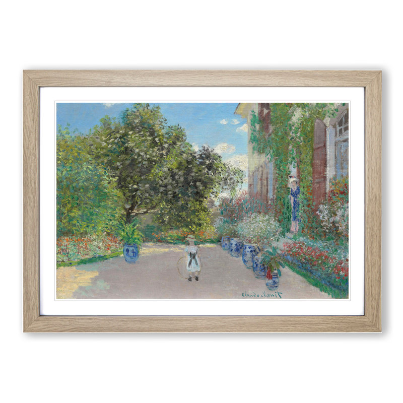 House at Argenteuil by Claude Monet - Framed Print, Oak Framed, 36cm H x 48cm W x 2cm D