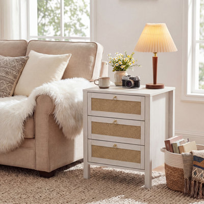70cm W Manufactured Wood Bedside Table