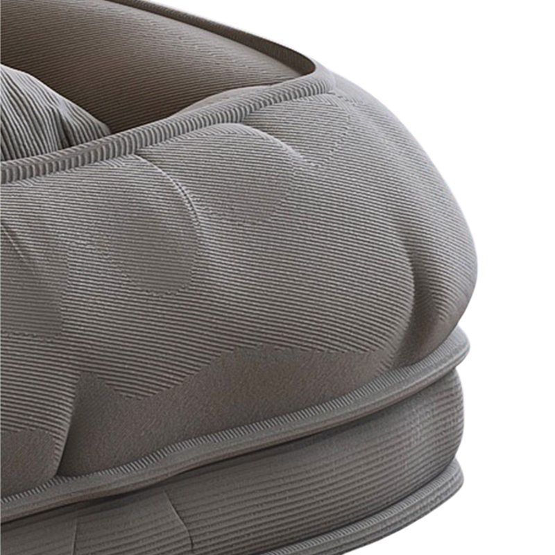 Foldable Upholstered Human Dog Bed With 5 Adjustable Position, Includes 2 Soft Pillows, Gray
