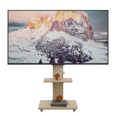 Meuble télé avec tablette, chariot télé mobile, meuble télé