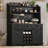 Abrianna 63 Inch Farmhouse Coffee Bar Cabinet, 3-Tier Storage with 9 Wine Racks & 3 Glass Holders-338841071