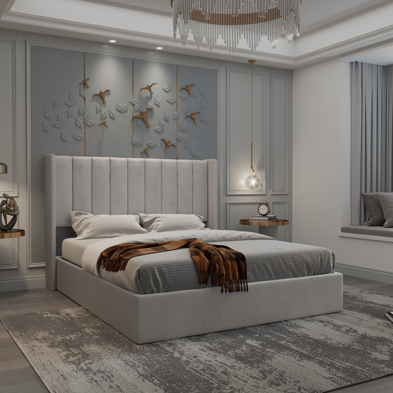Raimi Upholstered Storage Bed with Hydraulic Lift