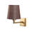 Modern Wall Lamp with Iron Body, Gold & Brown Finish, 11.8 x 9.4 x 11.8 inches | E27 Socket, Max 40W, IP20 | Elegant Scandinavian Design, Perfect for Living Room & Bedroom Lighting, Stylish Fabric Cap-1736471219-1736471208