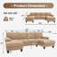Upholstered 104 " Flannel Sofa-861891784