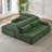 Veyra Boneless L-Shape Modern Chenille Oversized Sectional Sofa with Tufted Design and Comfy Sleeper-118805563-118805564